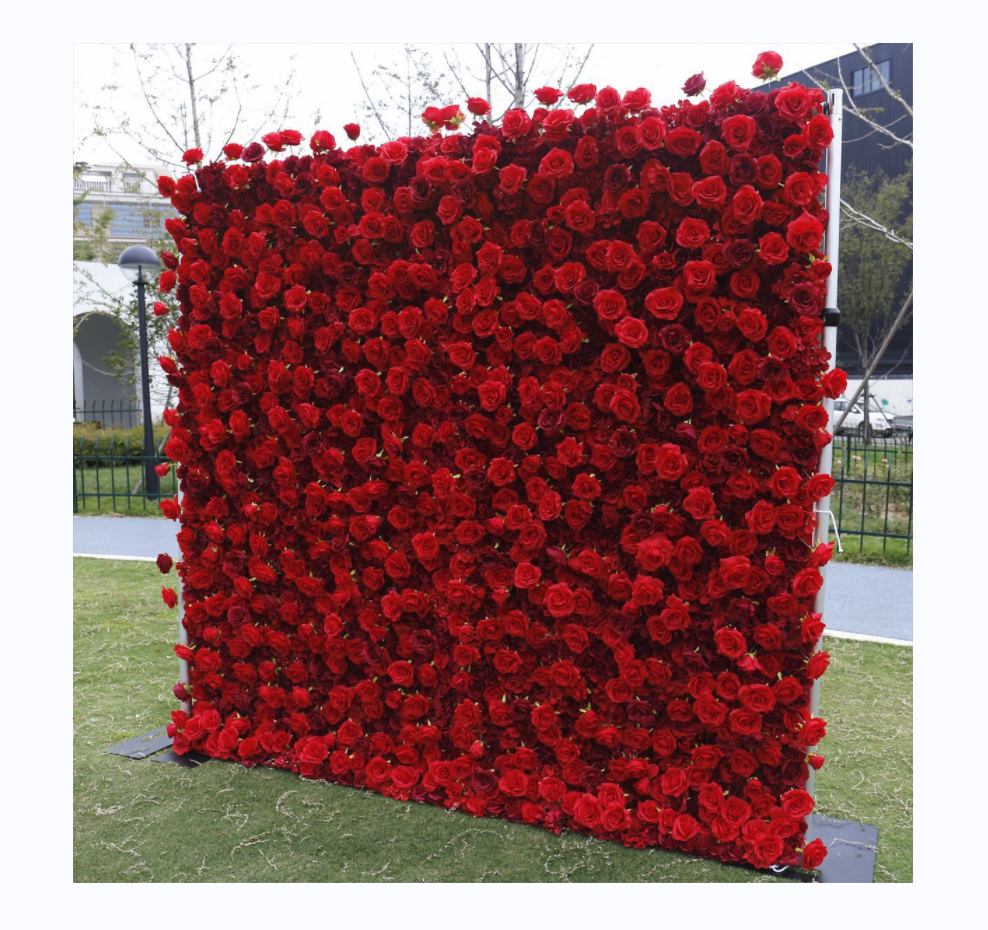 Summer Flowers Wall Artificial White Rose