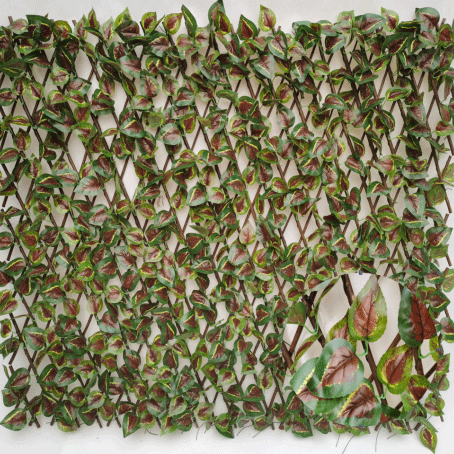 garden Expandable artificial plastic laurel leaves trellis bamboo panel boxwood mat Ivy Privacy Fence fencing hedge